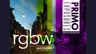 Amsterdam streetcolor project: color changing LED lighting adaptable to social situations